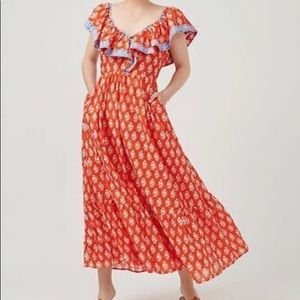 J. Crew Flutter V-neck Maxi Dress